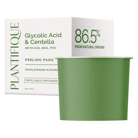 Plantifique Glycolic Acid & Centella Peeling Pads – Korean AHA BHA PHA Exfoliating Toner Pads 60 Sheets