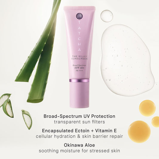 Tatcha The Milky Sunscreen SPF 50+ – Luxury Hydrating Mineral Face Sunscreen