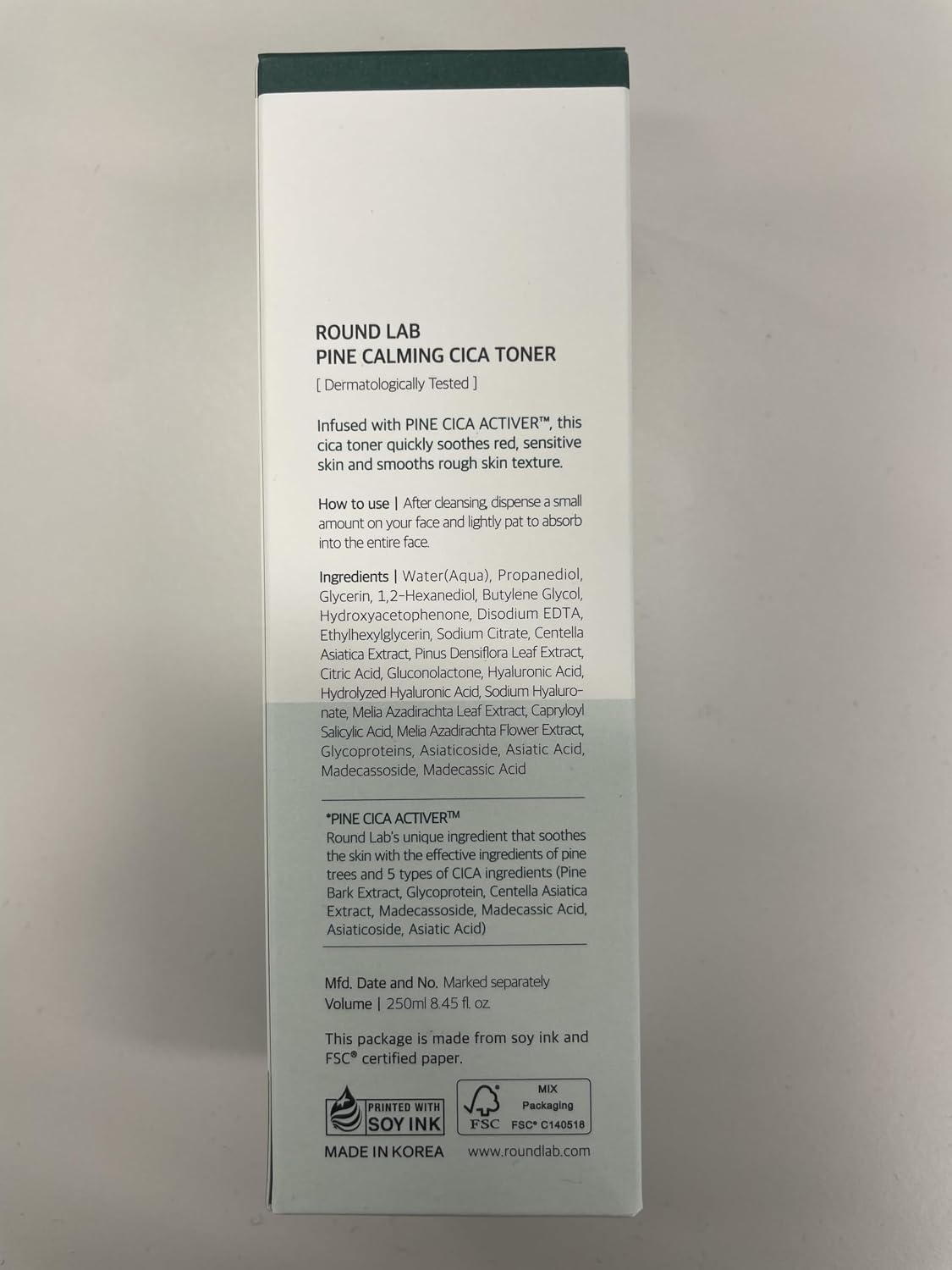 Round Lab Pine Calming Cica Toner | Soothing Low-pH Toner with Pine Cica & Hyaluronic Acid
