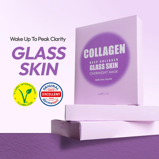 Lapcos K-Beauty Targeted Treatment Sheet Mask Collection – Retinal, Glutathione, Super Collagen & Glass Skin