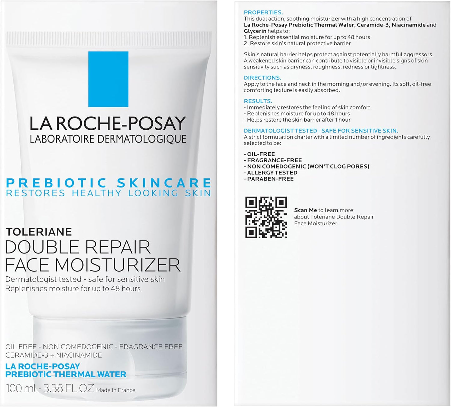 La Roche-Posay Toleriane Double Repair Moisturizer | Ceramide + Niacinamide Barrier Cream
