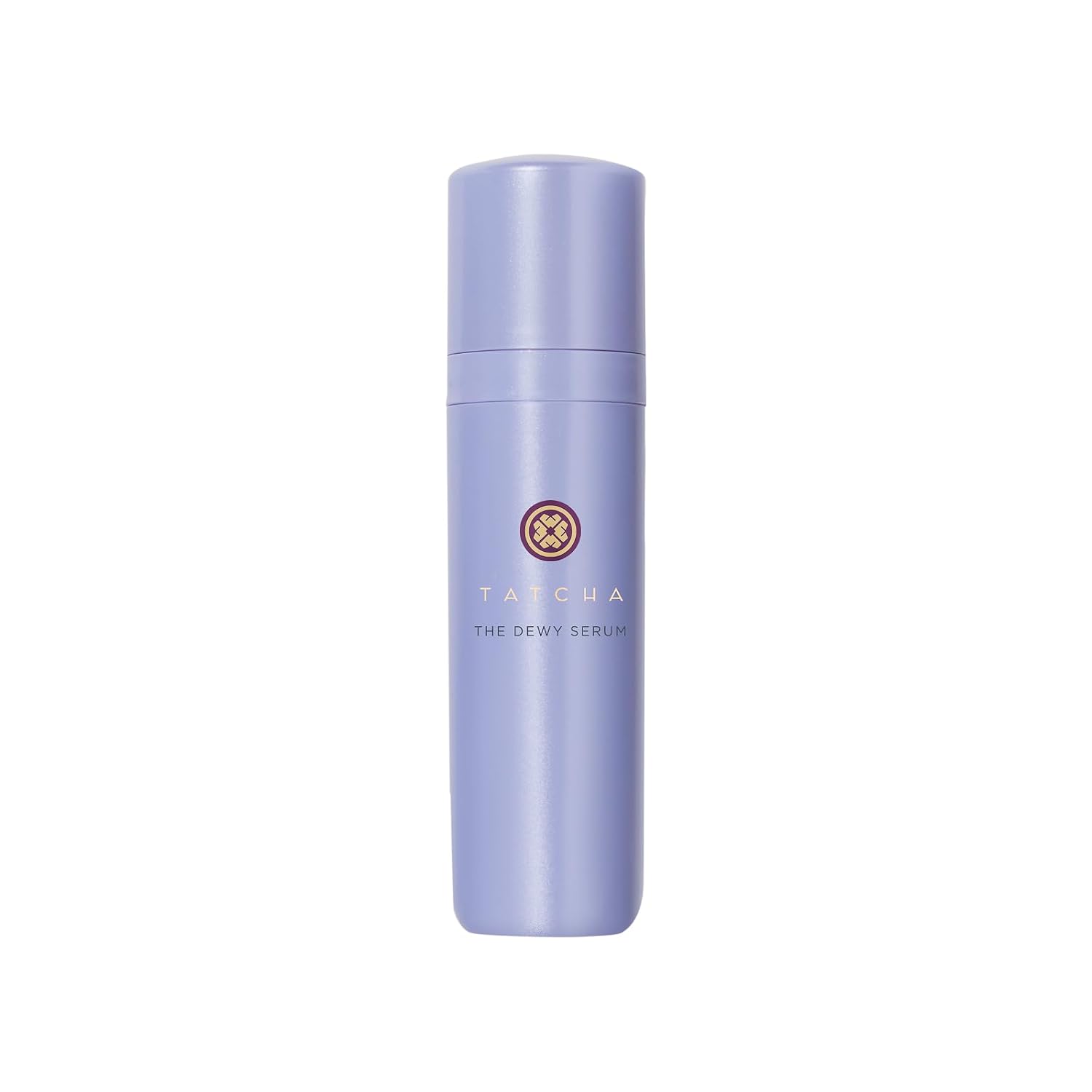 Purple serum bottle with Tatcha logo on a white background