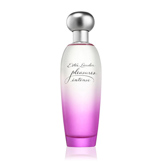 Estee Lauder Pleasures Intense perfume bottle on a white background