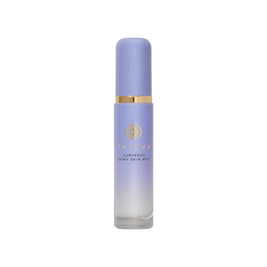 Lavender bottle with gold cap on a white background