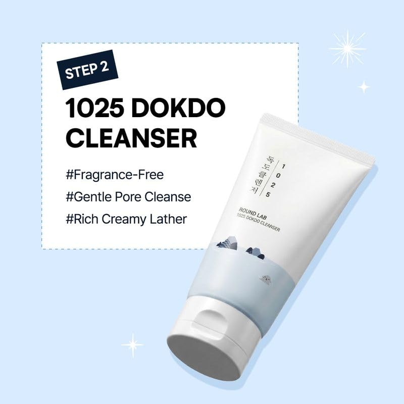 ROUND LAB 1025 Dokdo Everyday is a Holiday Glow Ritual Kit |Double Cleansing + Cream