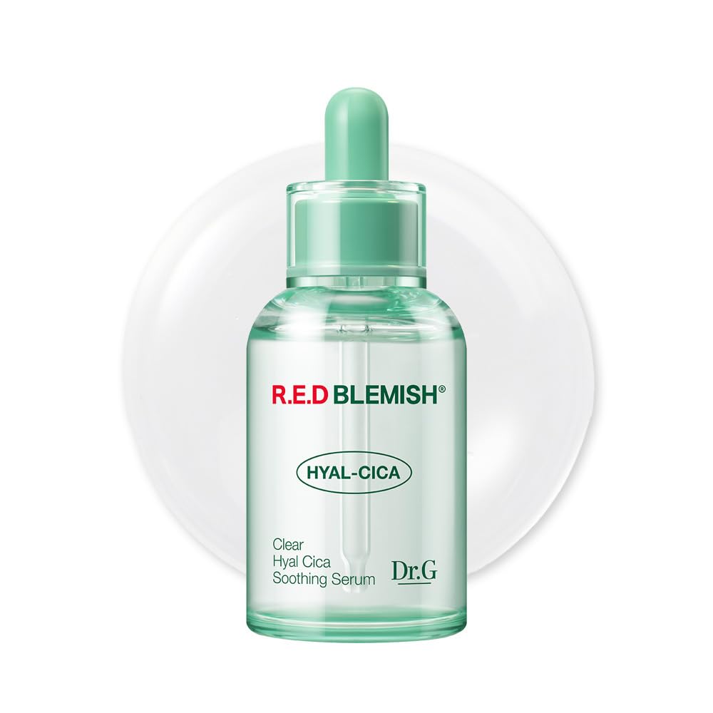 R.E.D. Blemish serum bottle with dropper on a white background