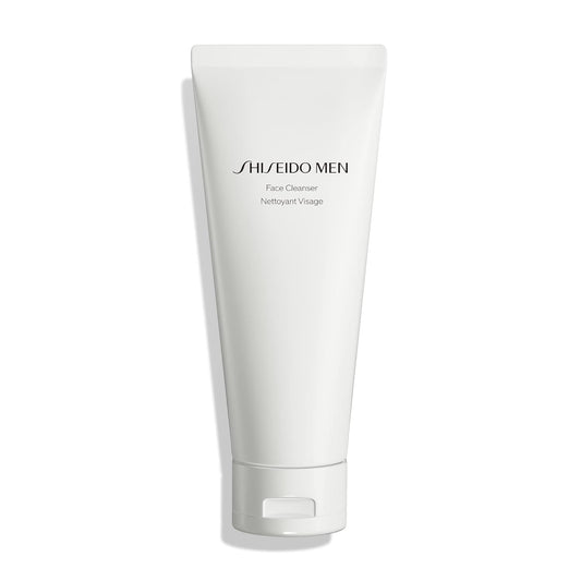 Shiseido Men's face cleanser tube on a white background