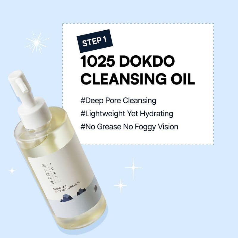 ROUND LAB 1025 Dokdo Everyday is a Holiday Glow Ritual Kit |Double Cleansing + Cream