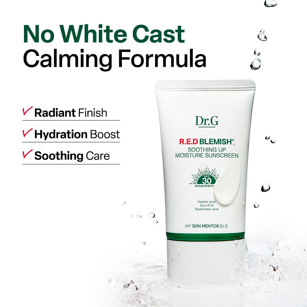 Dr. G R.E.D Blemish Soothing Up Moisture Sunscreen SPF30 50ml – Calming Hydrating Sunscreen for Sensitive Skin