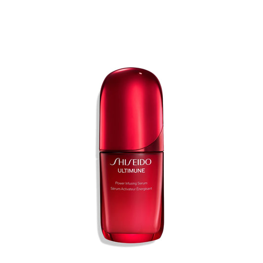 Shiseido Ultimune serum bottle on a white background