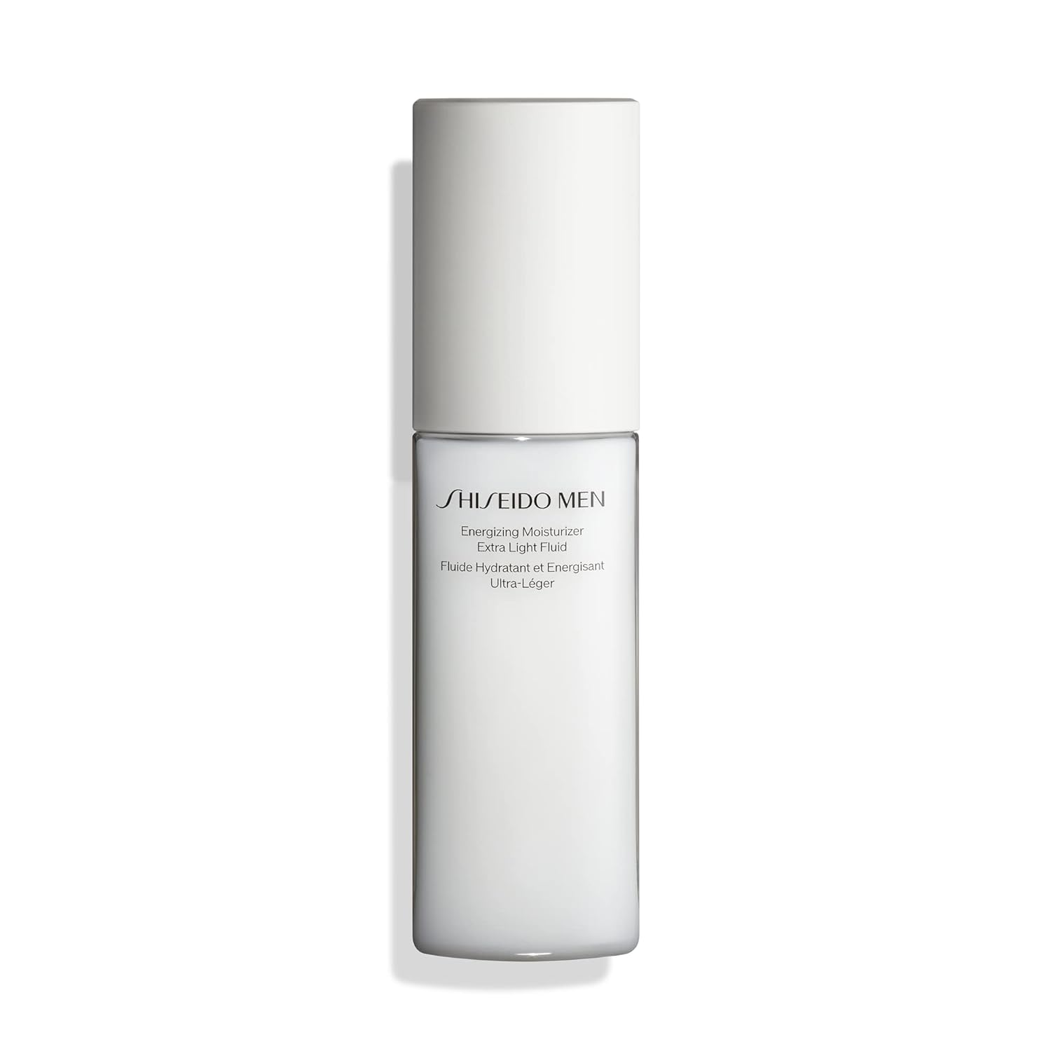 Shiseido Men's energy moisturizer bottle on a white background