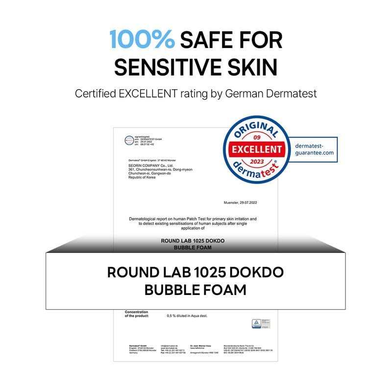 ROUND LAB 1025 Dokdo Bubble Foam | Gentle Hydrating Foaming Cleanser