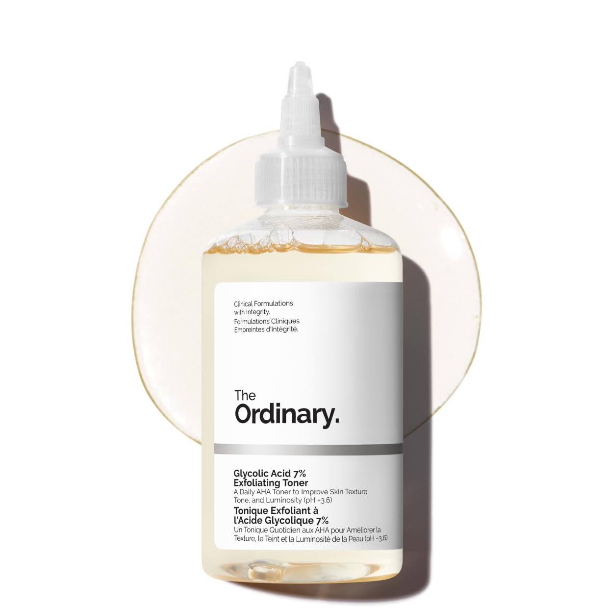 The Ordinary Glycolic Acid 7% Exfoliating Toner | Daily AHA Toner for Texture, Tone & Radiance