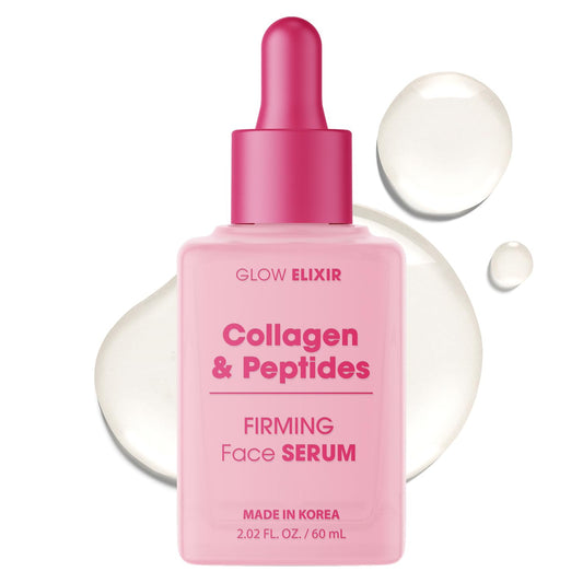 Glow Elixir Korean Face Serum Collection – Hyaluronic Retinol, Peptides Ceramide, Vitamin C Collagen & Firming Serums | 60ml Each