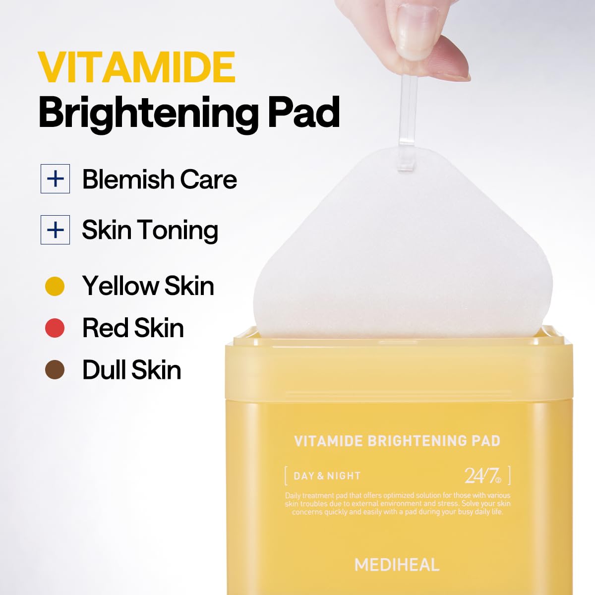 MEDIHEAL Derma Pad Collection | Daily Treatment Toner Pads for Brightening, Firming, Calming & Hydration (100 Pads)