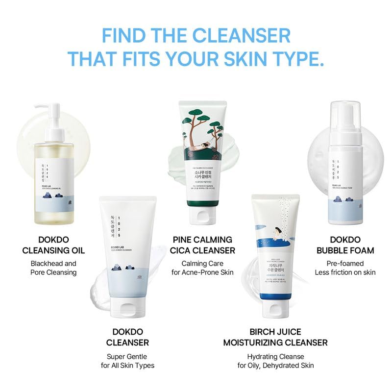 ROUND LAB 1025 Dokdo Bubble Foam | Gentle Hydrating Foaming Cleanser