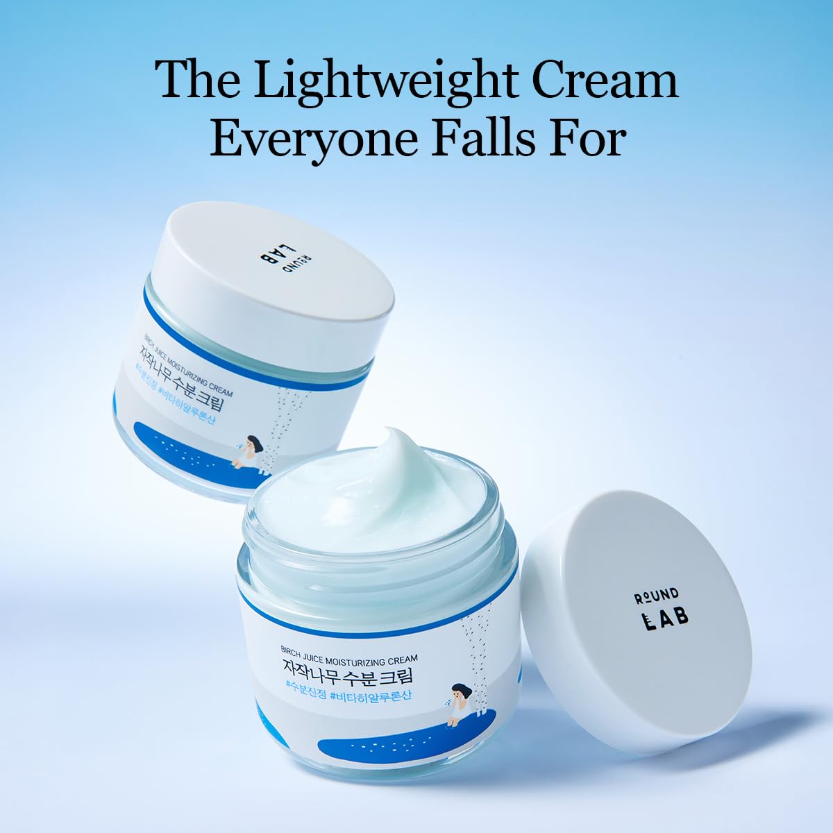 ROUND LAB Birch Juice Moisturizing Cream - Deep Hydration & Soothing for Dewy Glass Skin