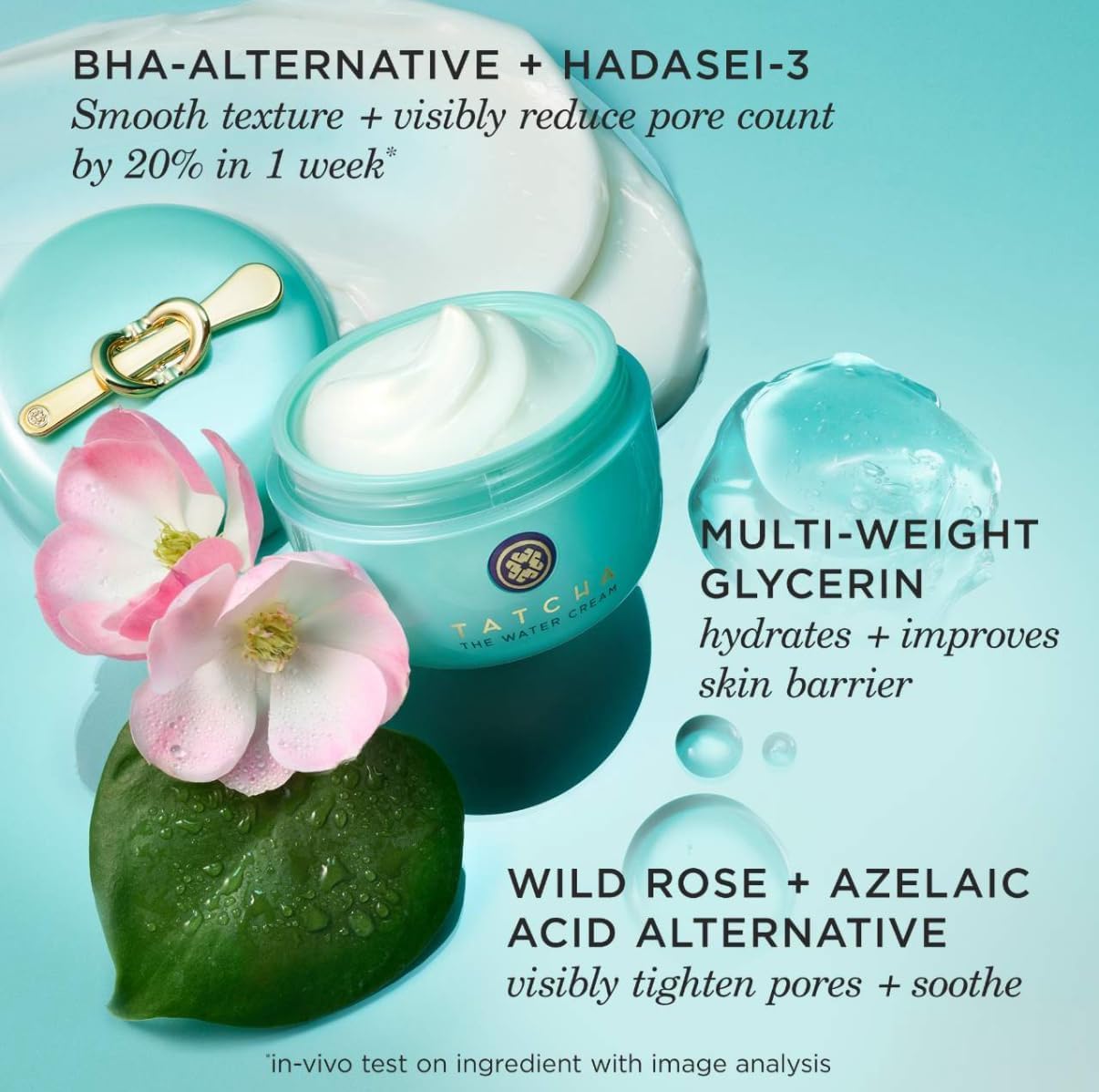 Tatcha The Water Cream | Oil-Free Water-Burst Moisturizer for Clarified, Poreless Skin
