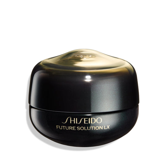 Shiseido Future Solution LX cream jar on a white background