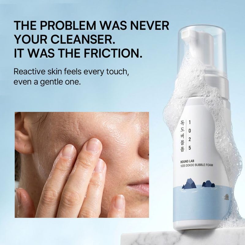 ROUND LAB 1025 Dokdo Bubble Foam | Gentle Hydrating Foaming Cleanser