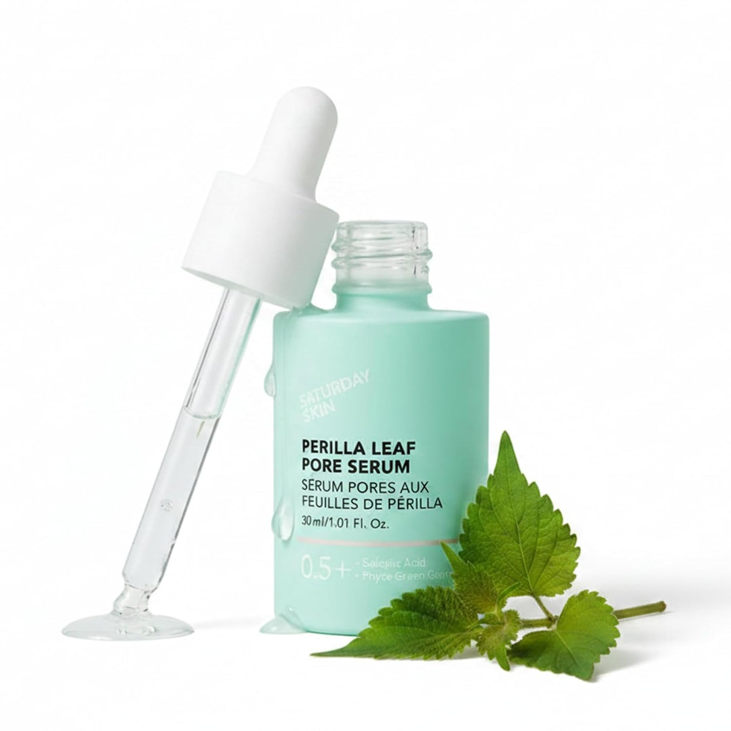 Saturday Skin Perilla Leaf Pore Serum | Daily Pore Refining & Balance — Gentle BHA, Perilla Leaf & Barrier-Supporting Peptides.