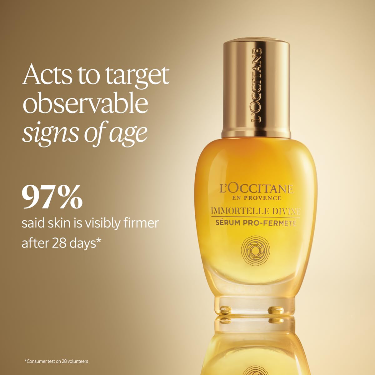 L'Occitane Immortelle Divine Pro-Firming Serum | Anti-Aging Serum – Firms, Smooths & Brightens