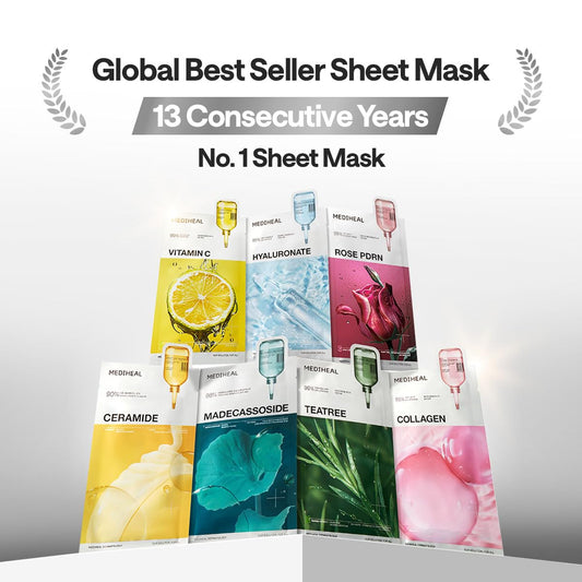 MEDIHEAL Essential Sheet Mask Collection | Korean Face Masks for Every Skin Concern (10ea Packs)