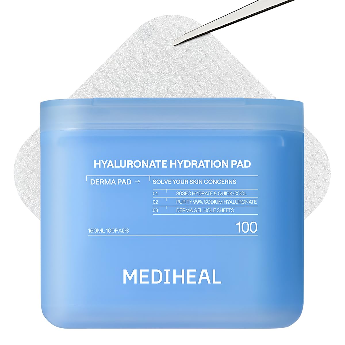 MEDIHEAL Derma Pad Collection | Daily Treatment Toner Pads for Brightening, Firming, Calming & Hydration (100 Pads)