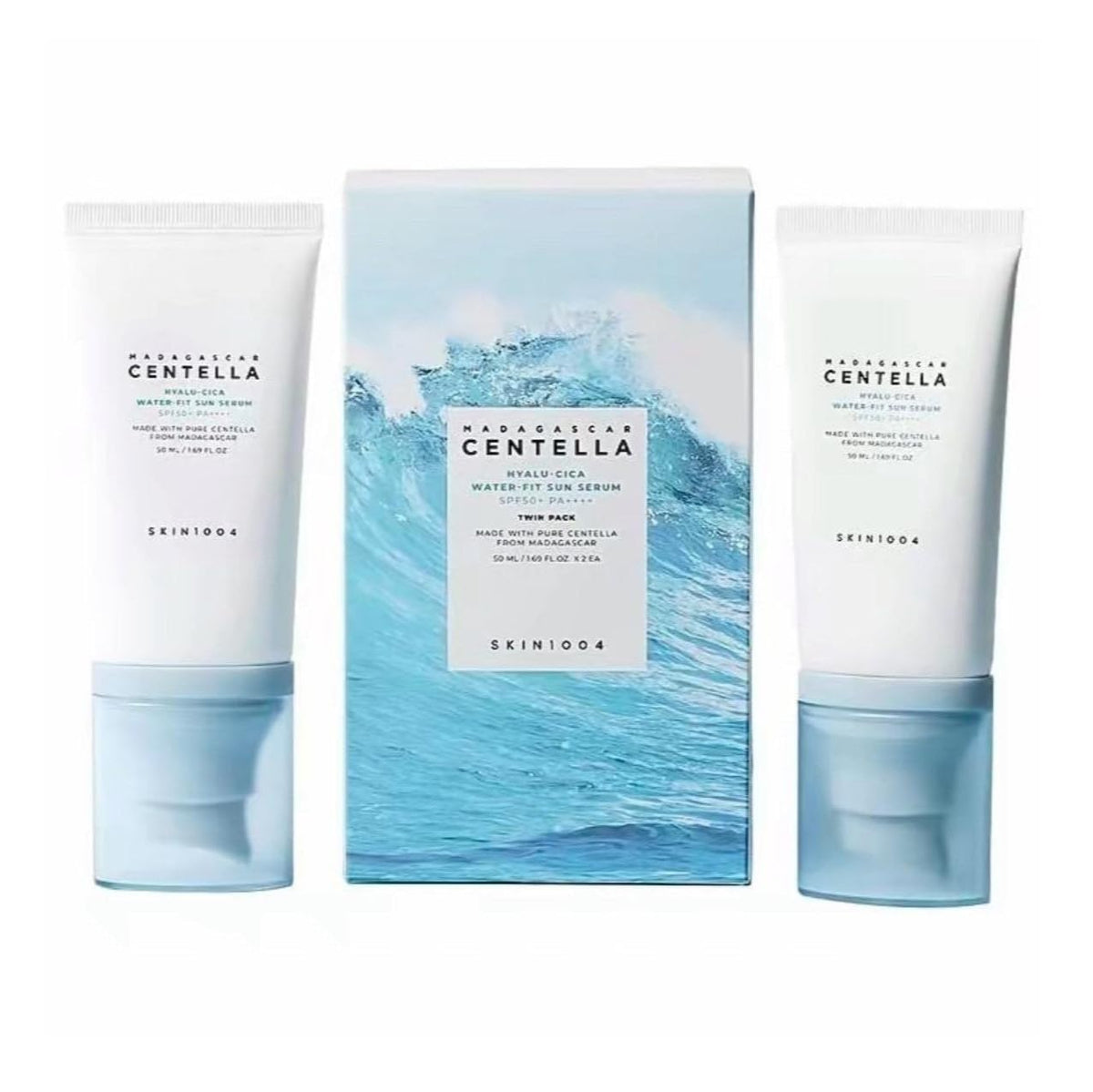 SKIN1004 Madagascar Centella Hyalu-Cica Water-Fit Sun Serum SPF 50 | Lightweight No White Cast Sunscreen