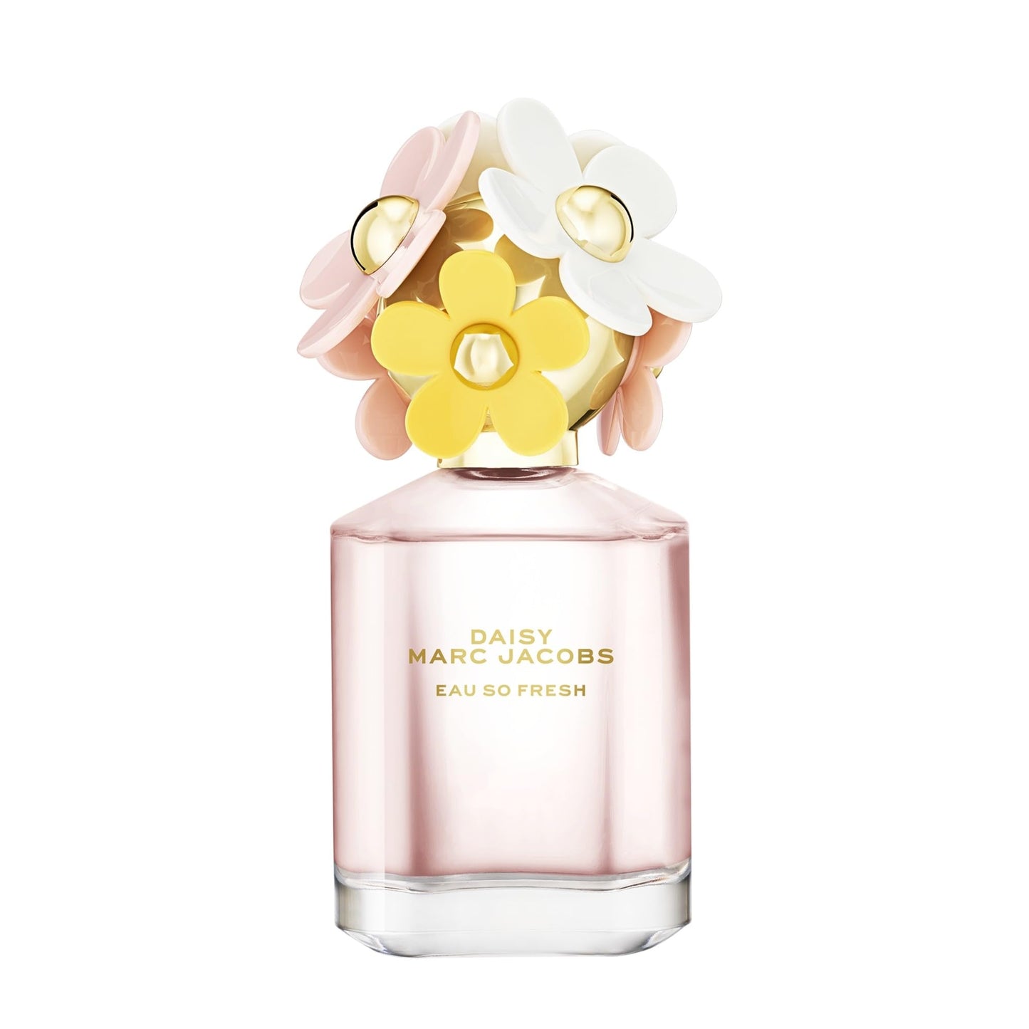 Marc Jacobs Daisy perfume bottle with floral design on a white background