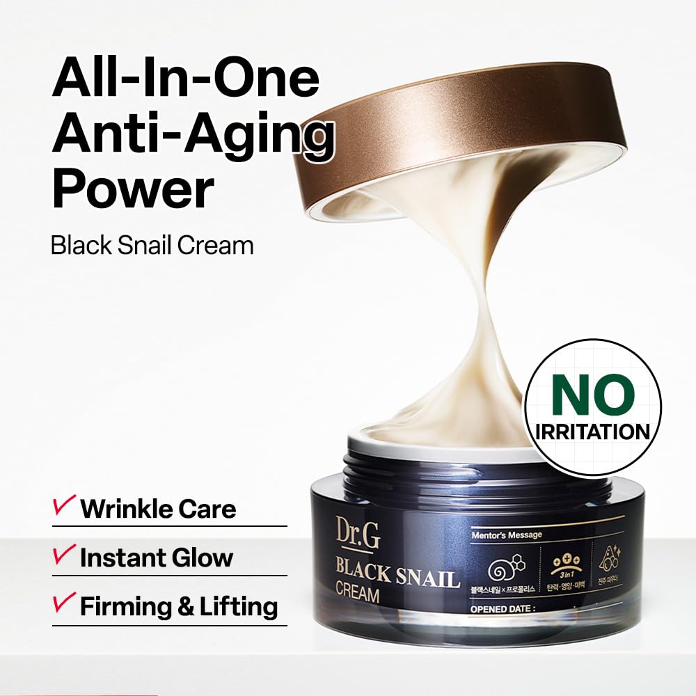 Dr. G Black Snail Cream - Korean Skincare with Snail Mucin