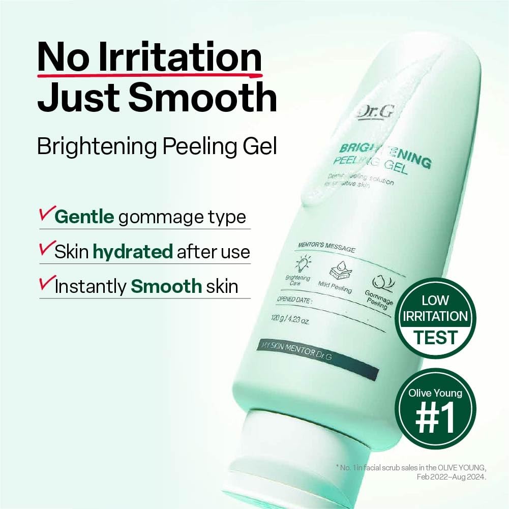 Dr. G Brightening Peeling Gel 120g – Gentle Exfoliating Gel for Dull Skin & Radiant Glow