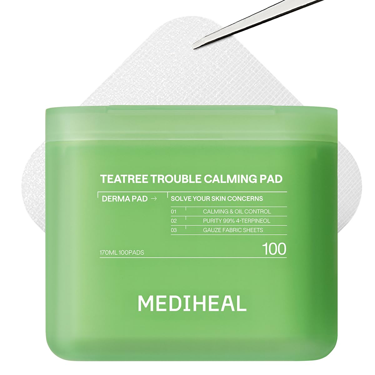 MEDIHEAL Derma Pad Collection | Daily Treatment Toner Pads for Brightening, Firming, Calming & Hydration (100 Pads)