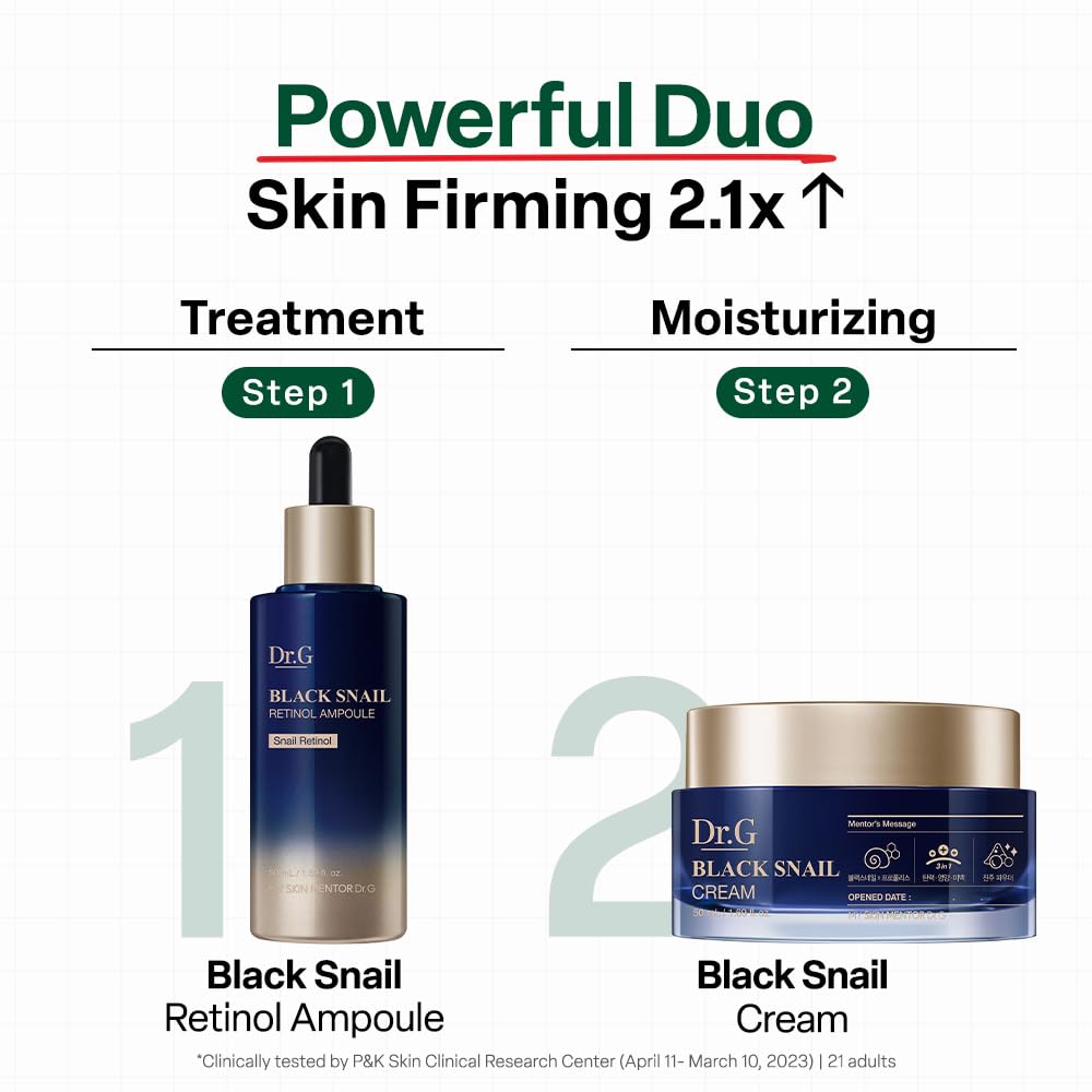 Dr. G Black Snail Cream - Korean Skincare with Snail Mucin