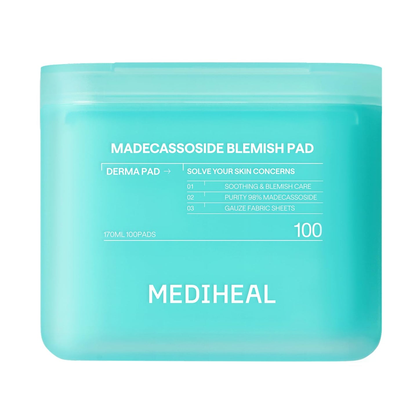 MEDIHEAL Derma Pad Collection | Daily Treatment Toner Pads for Brightening, Firming, Calming & Hydration (100 Pads)