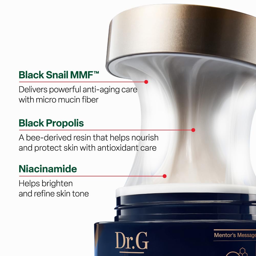 Dr. G Black Snail Cream - Korean Skincare with Snail Mucin