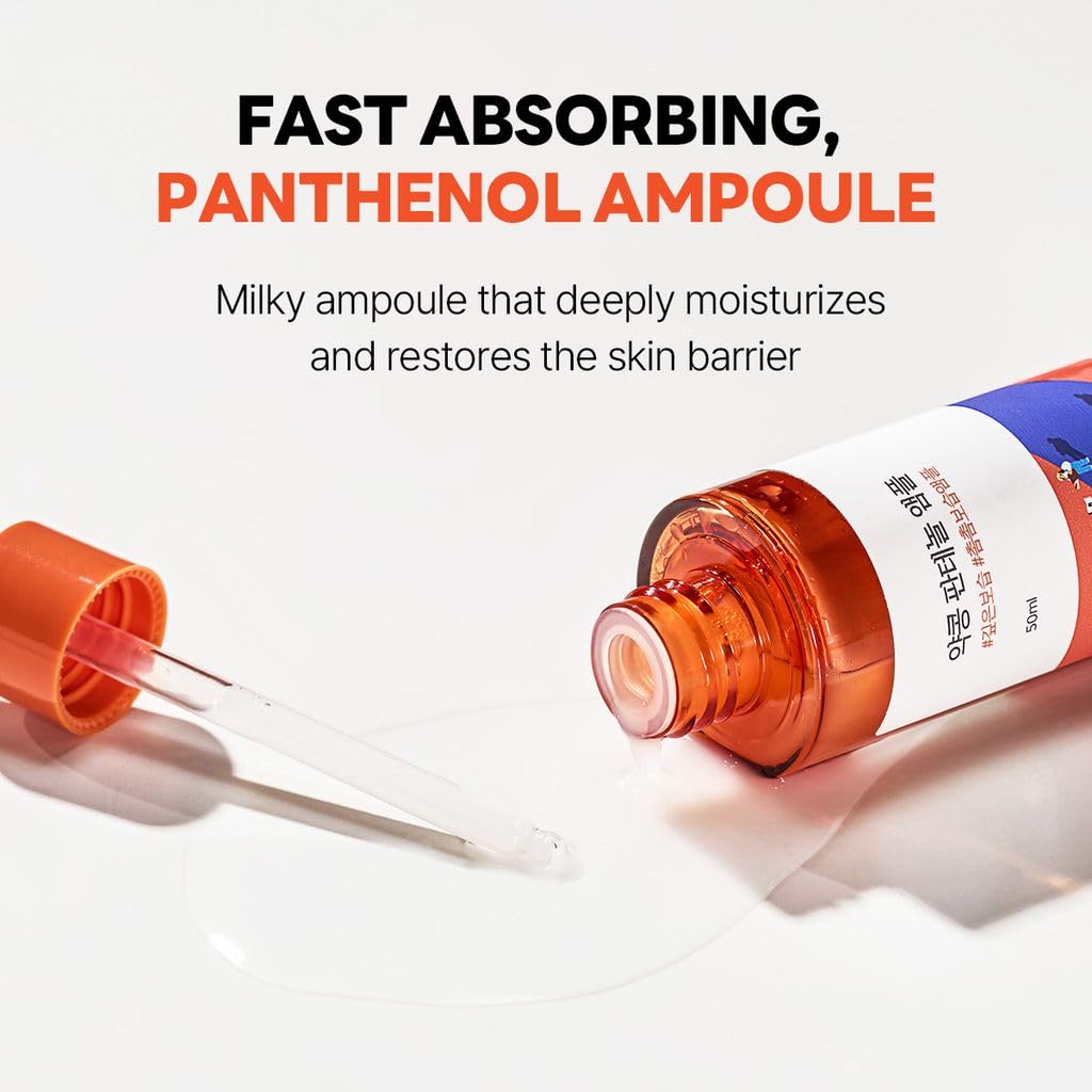 Round Lab Soybean Panthenol Ampoule | Deep Hydrating Barrier Serum with 50,000ppm Panthenol