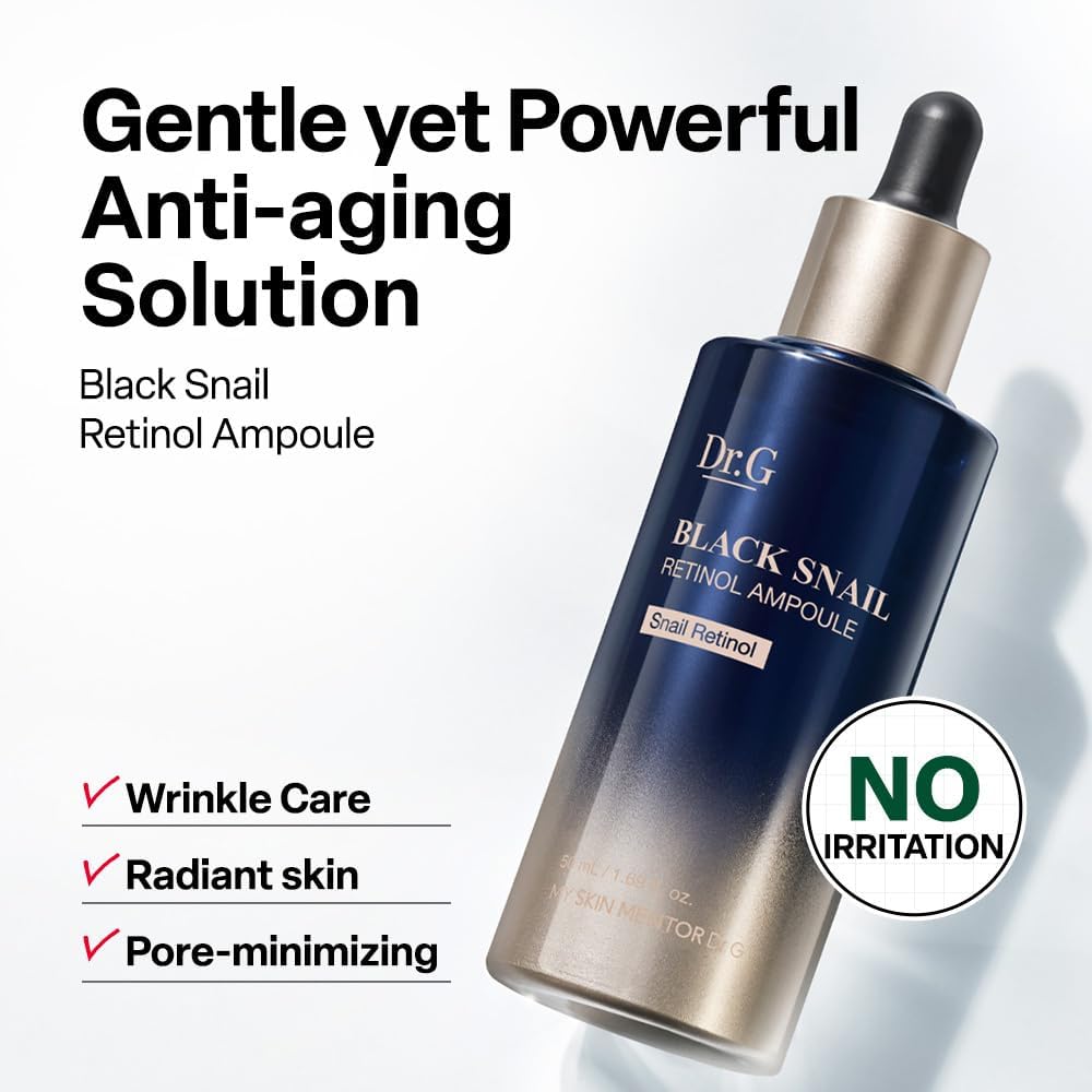 Dr. G Black Snail Retinol Ampoule 50ml – Gentle Snail Retinol Serum for Wrinkles & Firming