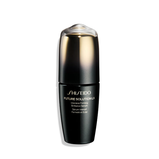 Shiseido Future Solution LX skincare serum bottle on a white background