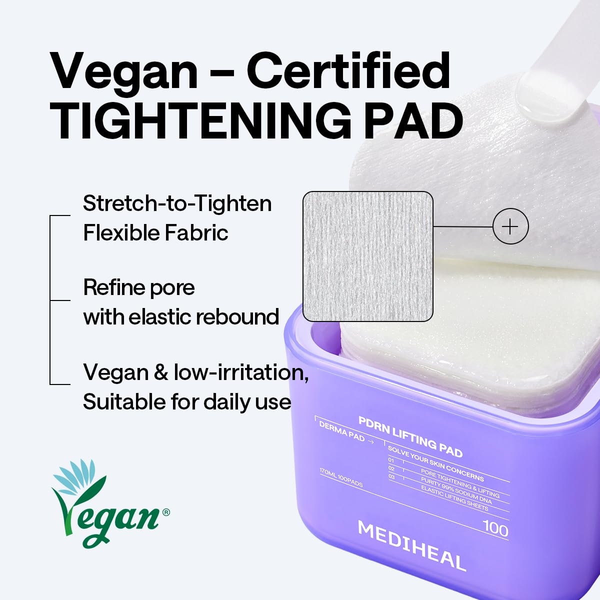 MEDIHEAL Derma Pad Collection | Daily Treatment Toner Pads for Brightening, Firming, Calming & Hydration (100 Pads)