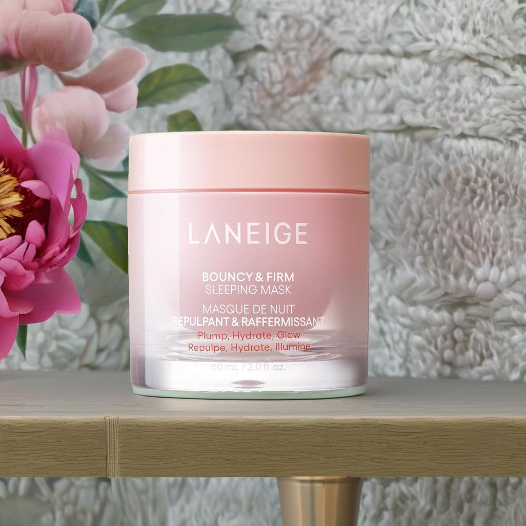 Laneige Bouncy & Firm Sleeping Mask | Overnight Plumping & Firming Mask with Peony & Collagen