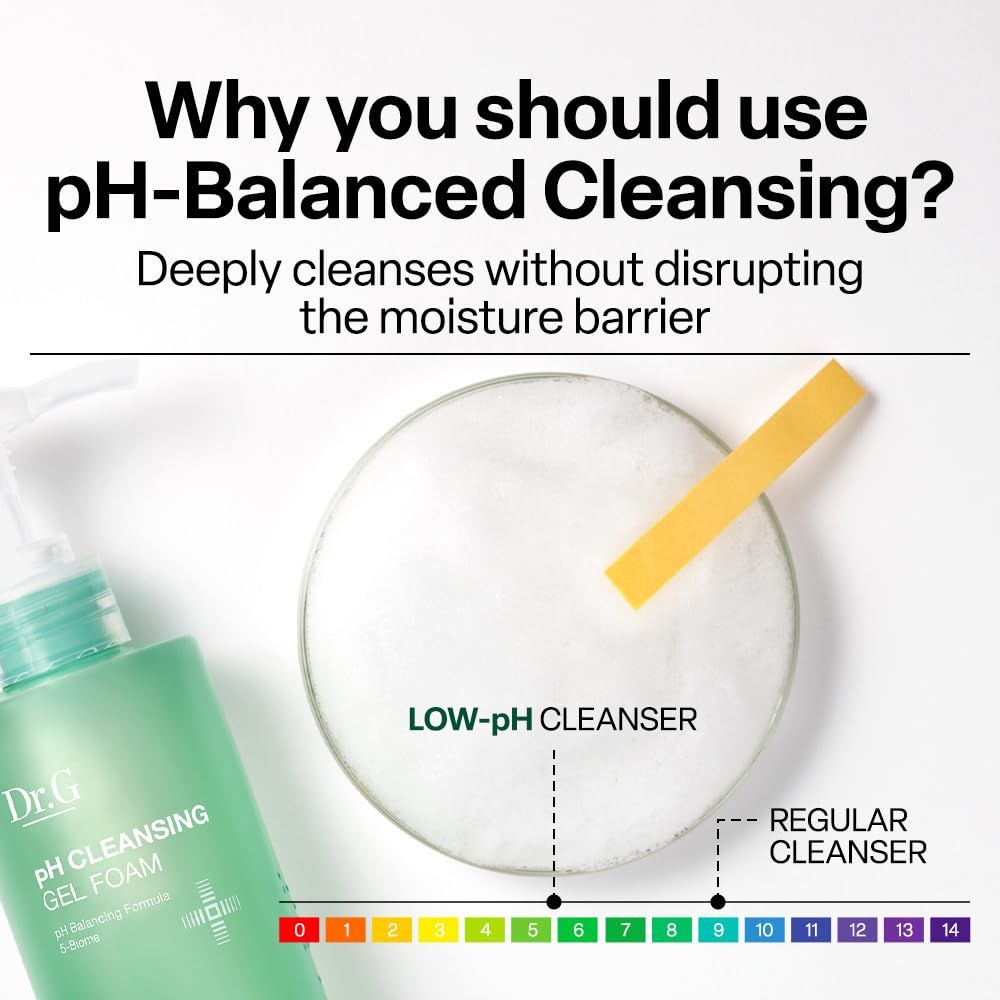 Dr. G pH Cleansing Gel Foam 200ml – Gentle pH-Balanced Foaming Cleanser for Sensitive Skin