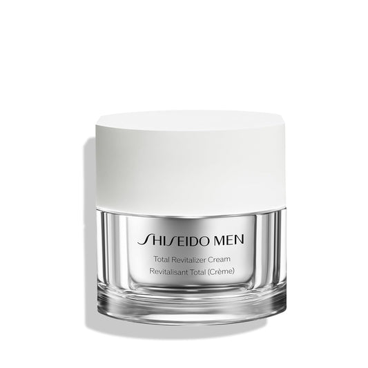 Shiseido Men Total Revitalizer Cream jar on a white background
