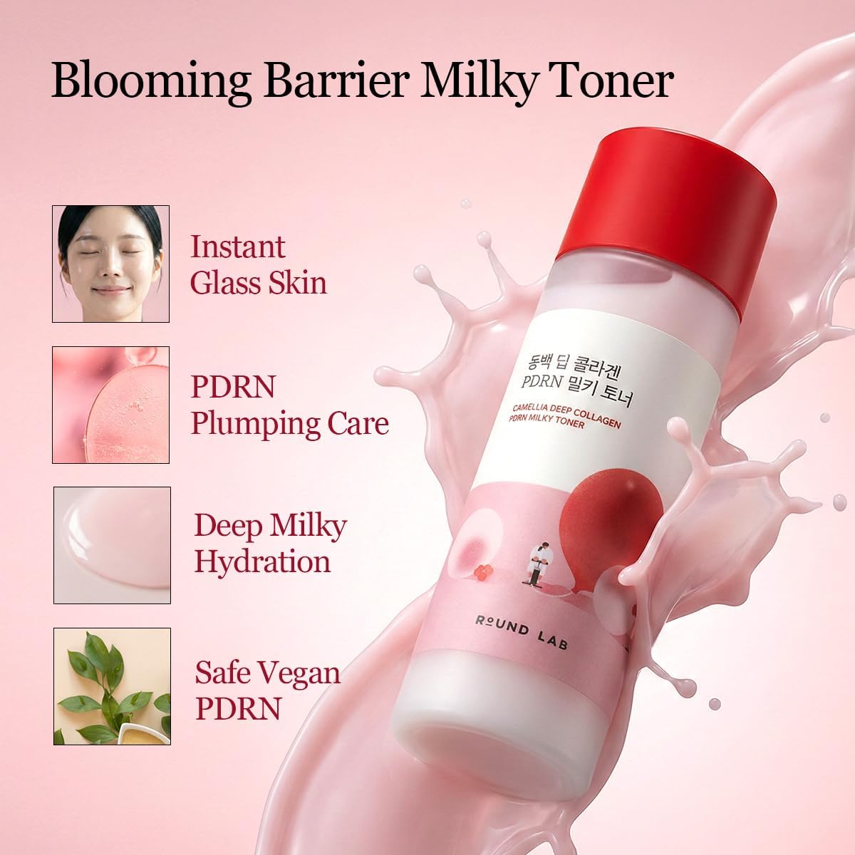 ROUND LAB Camellia PDRN Milky Toner – Glass Skin Hydrator