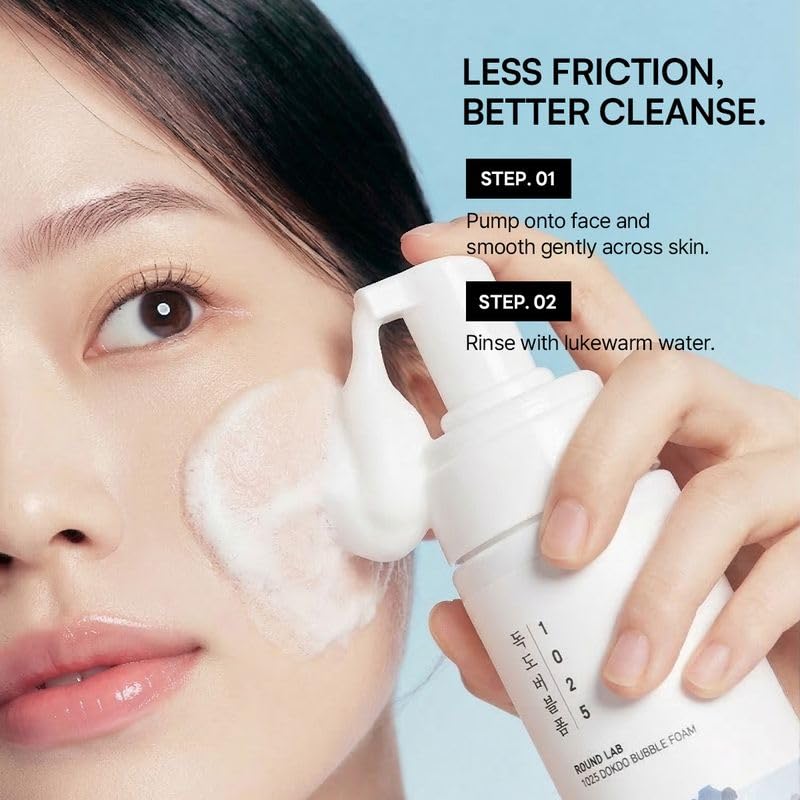 ROUND LAB 1025 Dokdo Bubble Foam | Gentle Hydrating Foaming Cleanser