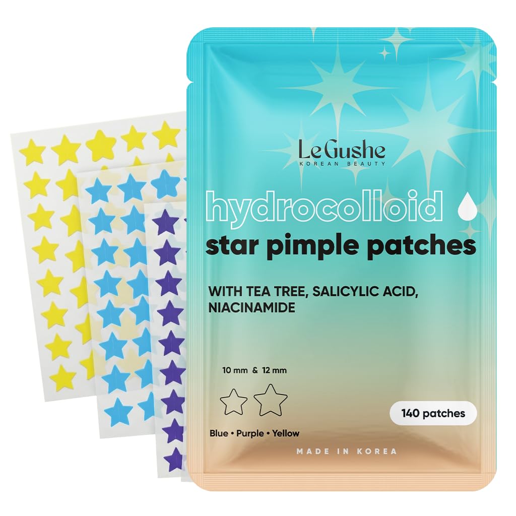LE GUSHE Hydrocolloid Acne Patches Tea Tree + CICA | Ultra Invisible Spot Patches