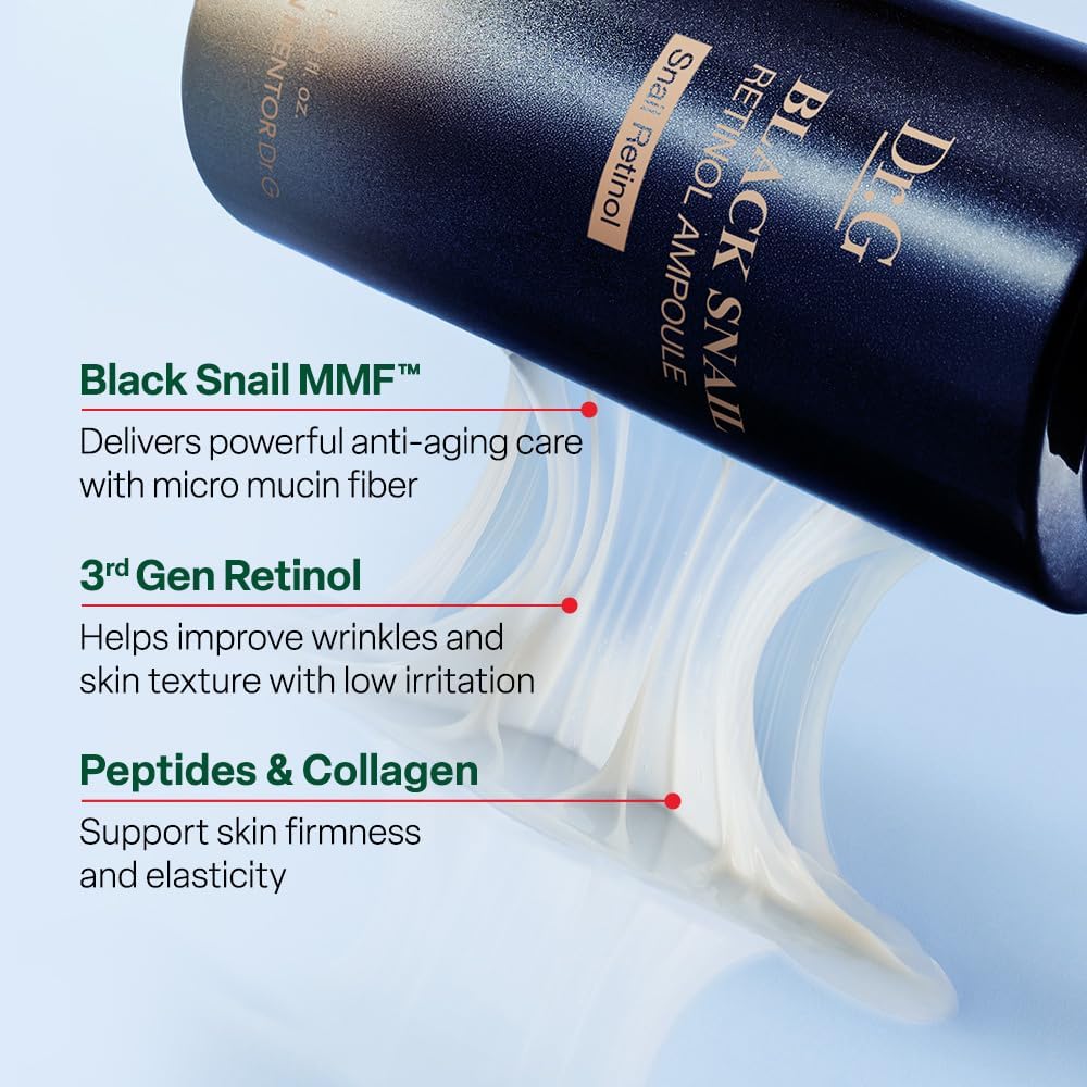 Dr. G Black Snail Retinol Ampoule 50ml – Gentle Snail Retinol Serum for Wrinkles & Firming
