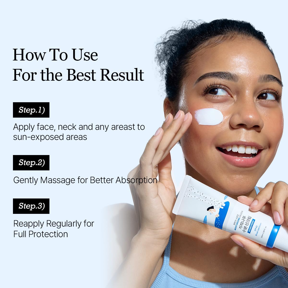 ROUND LAB Birch Juice Moisturizing UV Lock Sunscreen SPF45 | No White Cast Korean Sunscreen