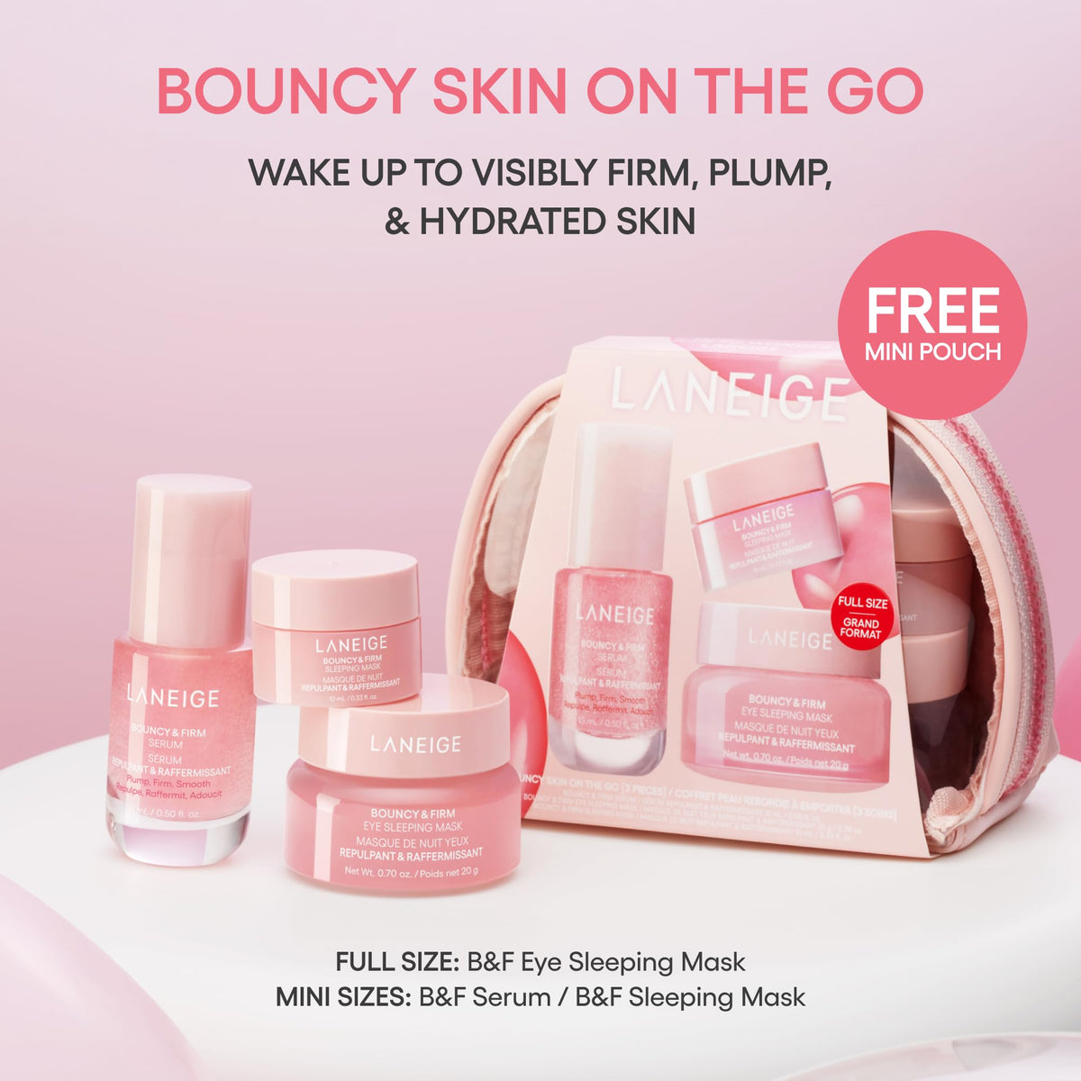 Laneige Bouncy & Firm Sleeping Mask | Overnight Plumping & Firming Mask with Peony & Collagen