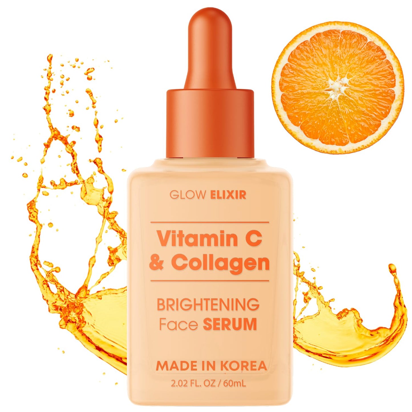 Glow Elixir Korean Face Serum Collection – Hyaluronic Retinol, Peptides Ceramide, Vitamin C Collagen & Firming Serums | 60ml Each